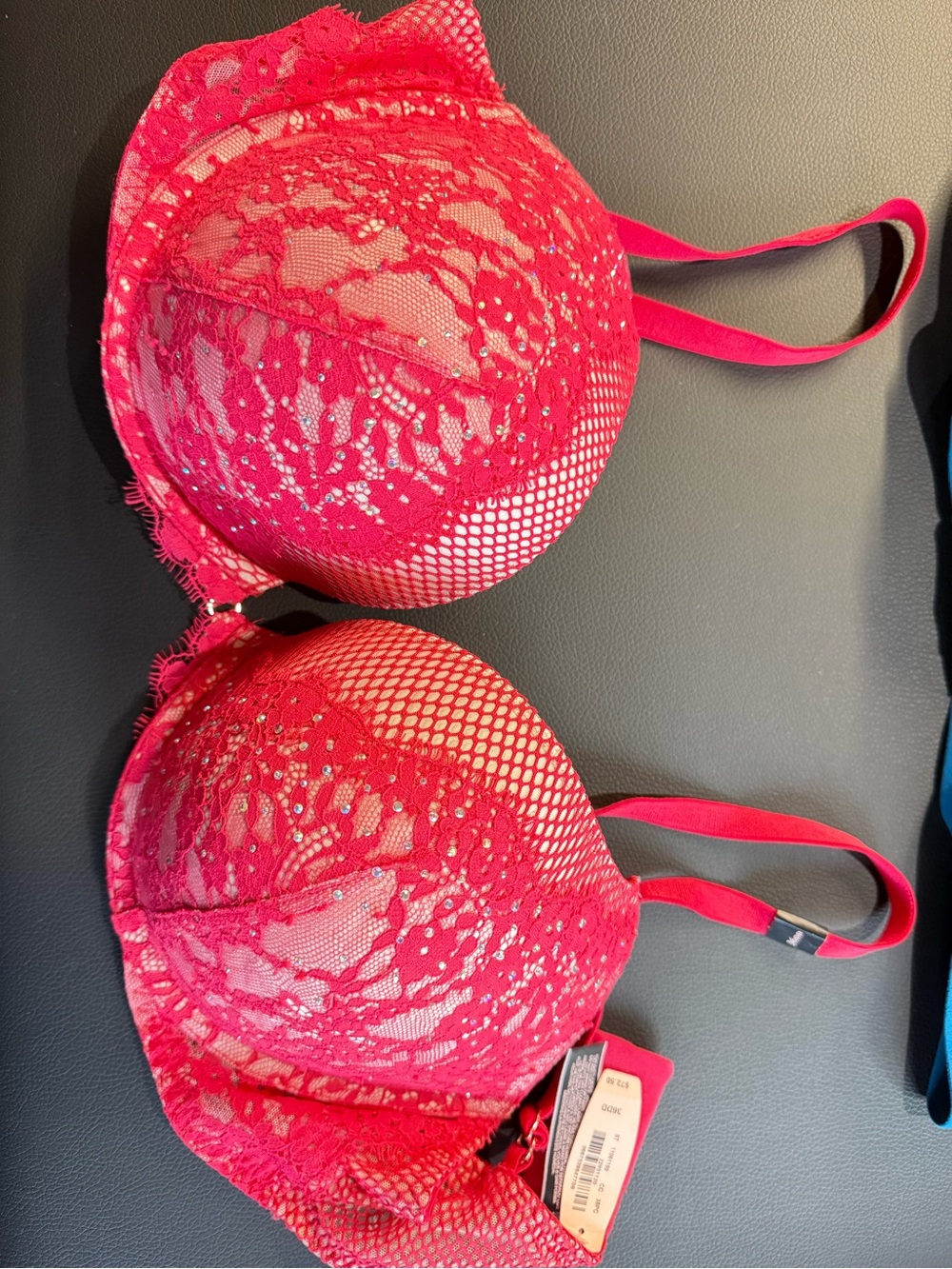 Victoria's Secret Hot Pink Lace Push-Up Bra